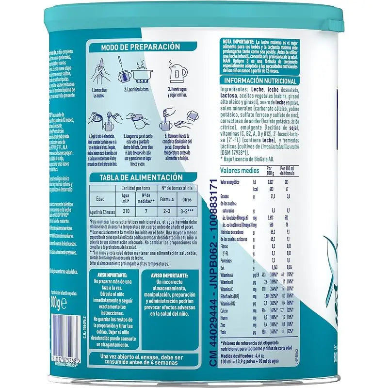 Nestlé Nan Optipro 3 Lait de croissance, 12X800g