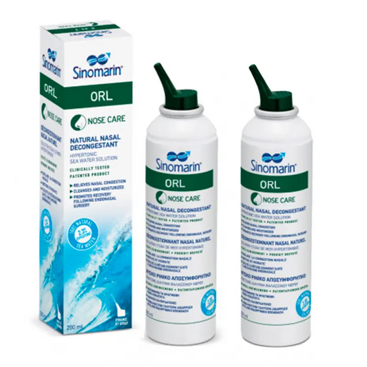 Sinomarin Pack 2 unités Orl Décongestionnant nasal, 200 Ml