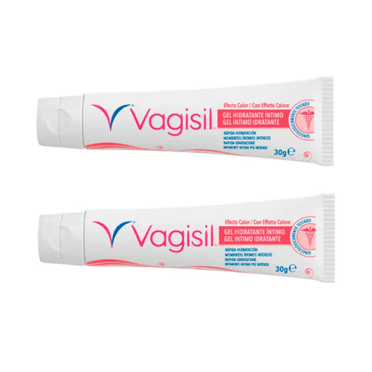 Pack 2 Vagisil Gel Intime Hydratant Effet Chaud, 30gr