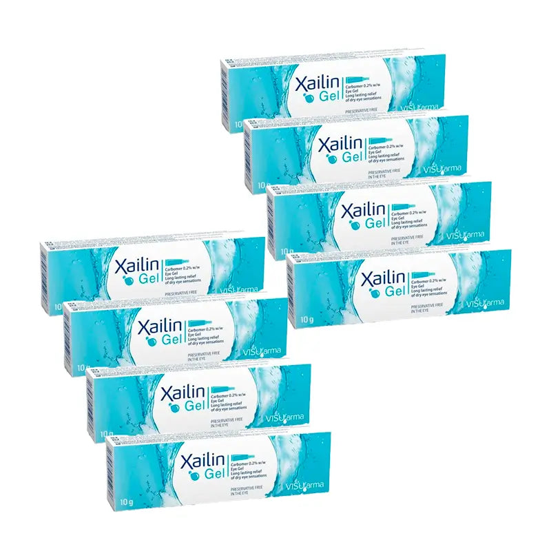 XAILIN Gel pour la sécheresse oculaire, paquet de 8 x 10 g