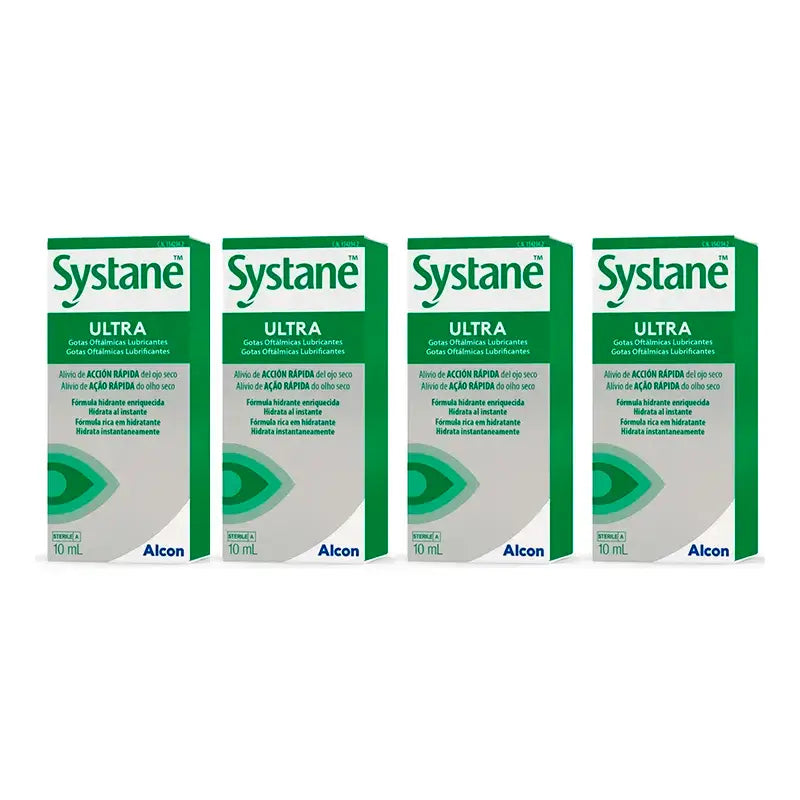 Systane Ultra Gouttes pour les yeux, paquet de 4 x 10 ml
