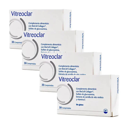 Pack 4 Vitreoclar Complément alimentaire pour la santé des yeux 30 comprimés