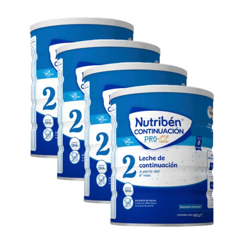Pack 4 X Nutriben Continuacion Milk Pro-Alpha, 800 gr