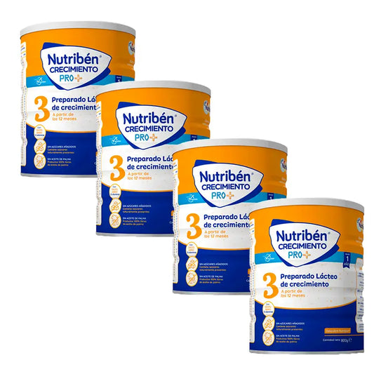 Nutribén Growth Pro+ 3 Milk, 4 X 800 grams