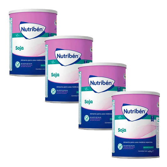 Lait hydrolysé de soja Nutribén, 4 X 400 grammes