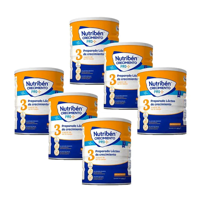 Nutribén Croissance Pro+ 3 Lait, 6 X 800 grammes