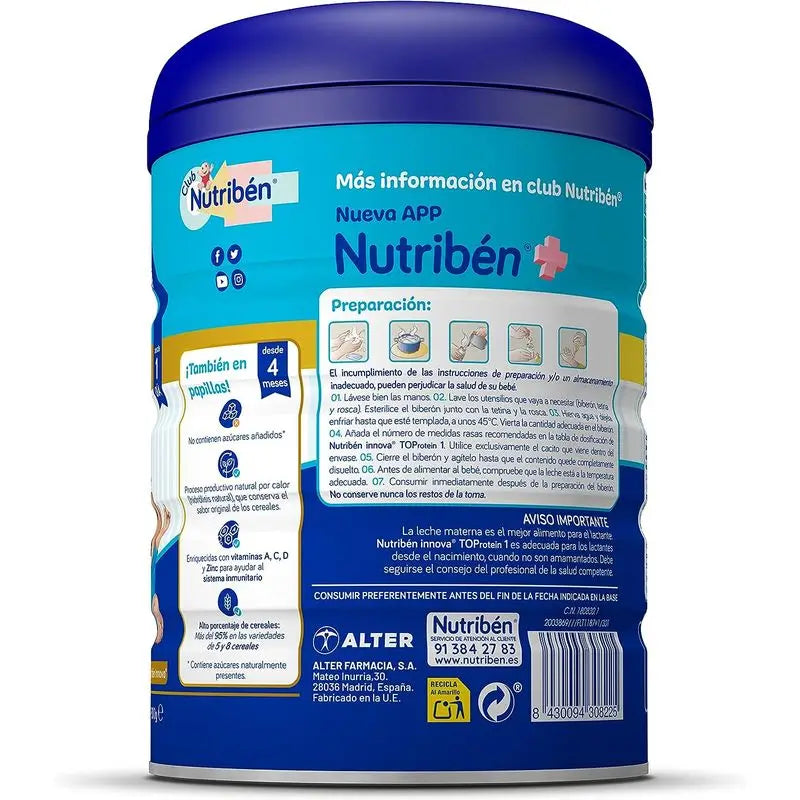 Nutribén Innova 1 Top Protein Starter Milk, 6 X 800 g