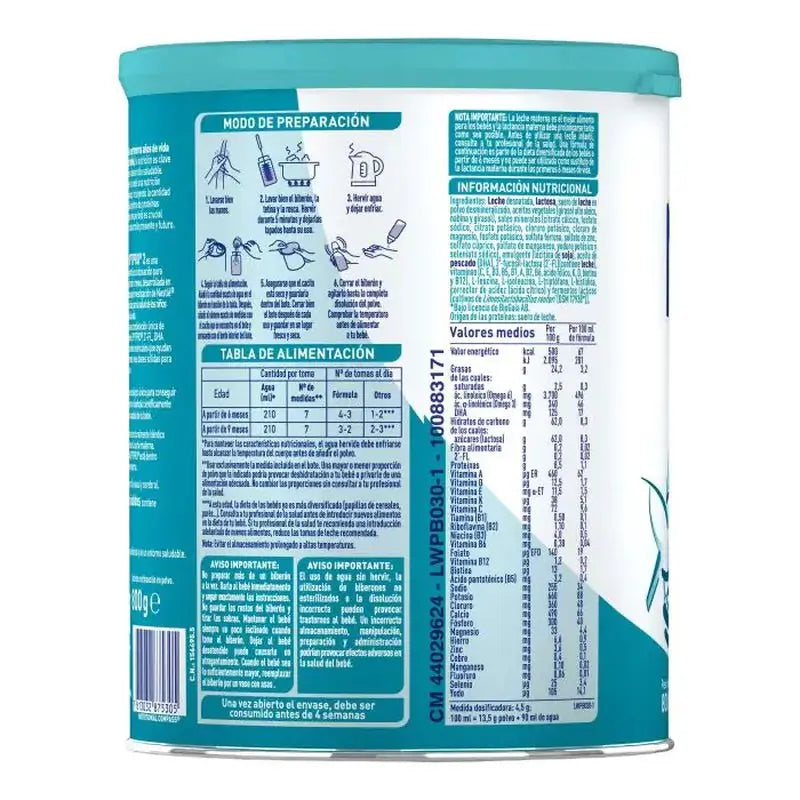Nestlé Nan Optipro 2 lait maternisé, 8X800g