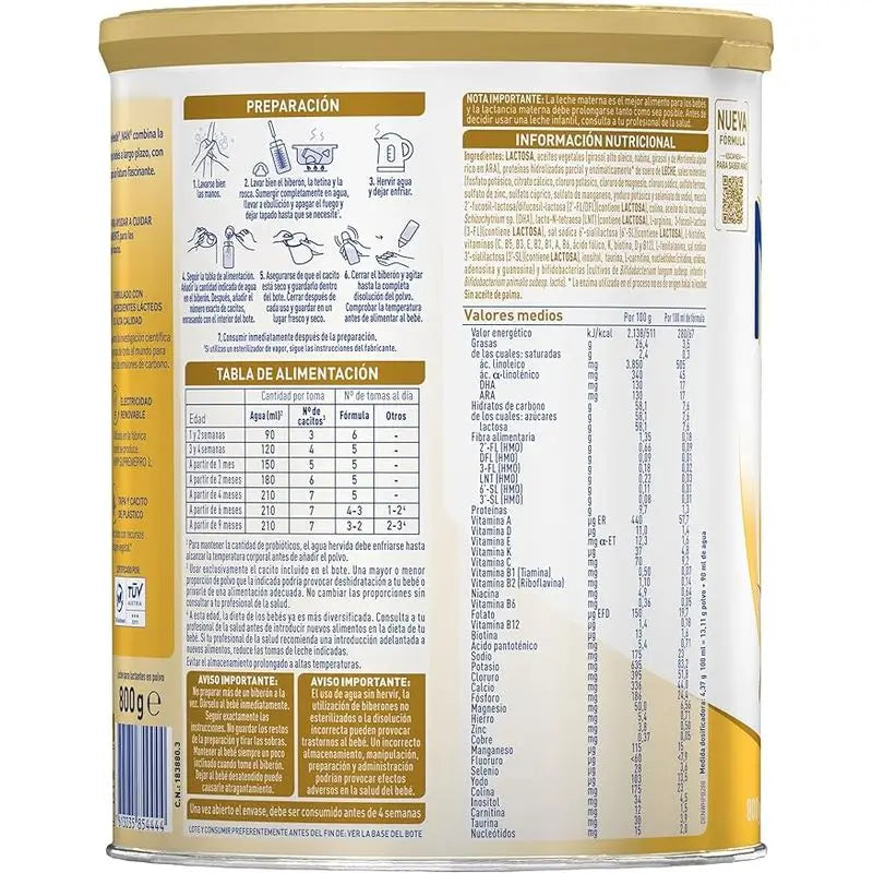 Nestlé Nan Supreme Pro 1 Lait de démarrage, 8X800 g
