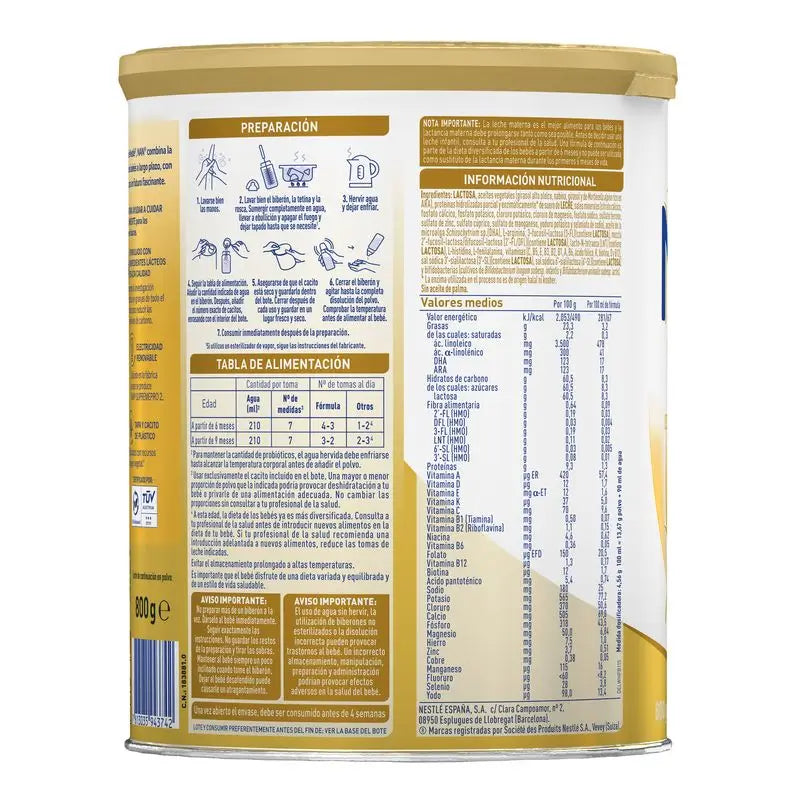 Préparation lactée Nestlé Nan Supreme Pro 2, 8X800 g