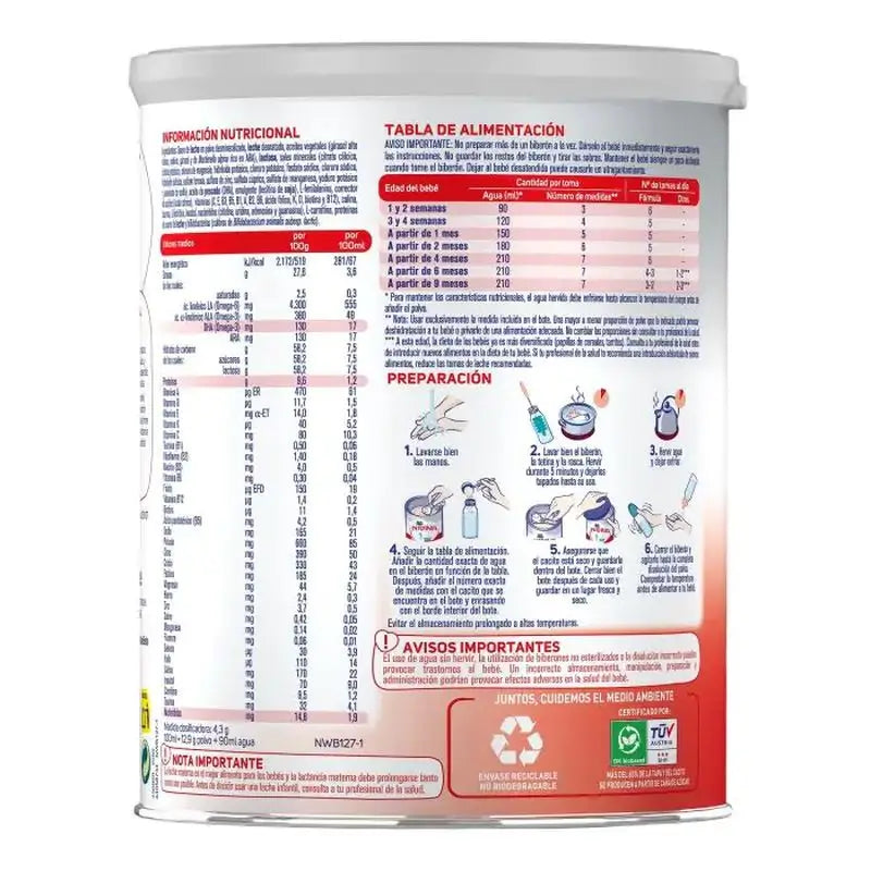 Pack 8 X Nestlé Nidina 1 pour nourrissons 800 g