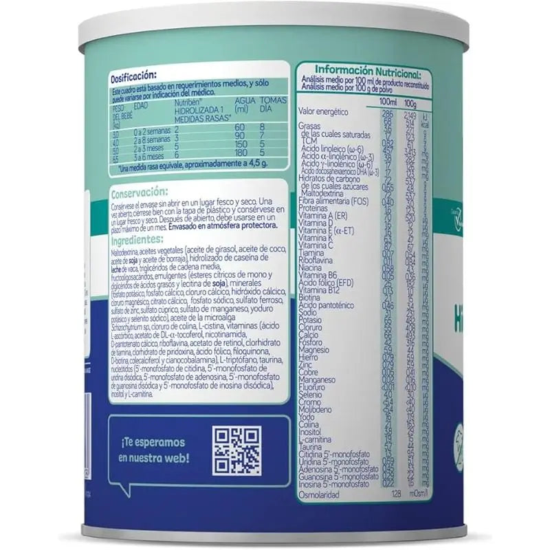 Nutribén Hydrolysed 1 Milk Starter, 8 X 400 grammes