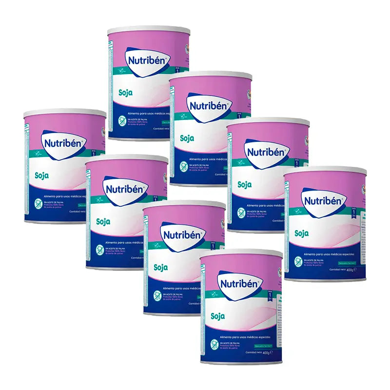 Lait hydrolysé de soja Nutribén, 8 X 400 grammes