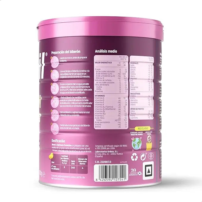 Blemil Optimum Evolution 2 lait maternisé, 6X800g