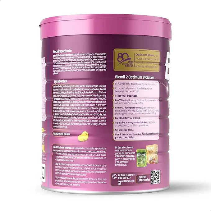 Blemil Optimum Evolution 2 lait maternisé, 8X800g