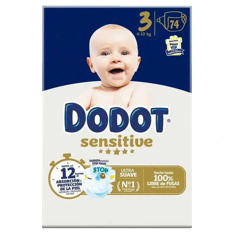 Dodot Sensitive Taille 3, 148 couches
