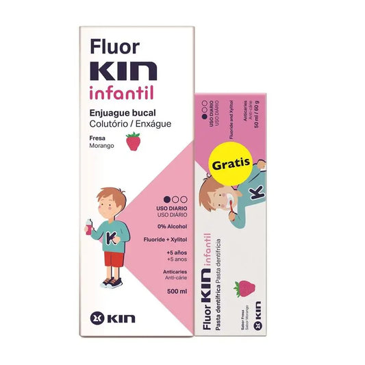 KIN Fluorkin Rinçage + pâte pour enfants 50 ml