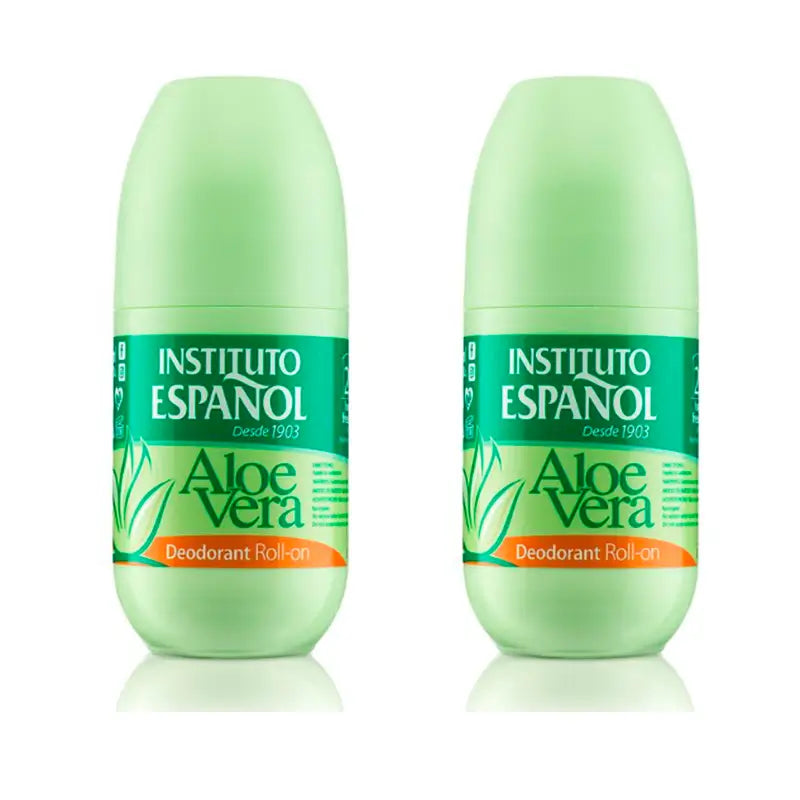 Pack Instituto Español Déodorant à bille à l'aloès, 2x75 ml