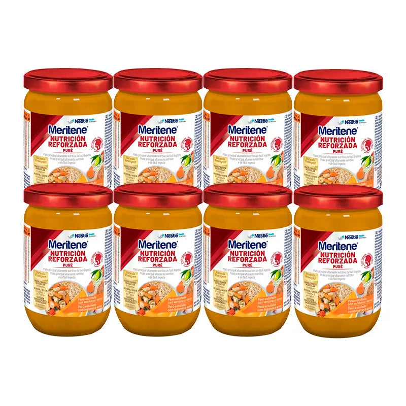 Meritene Dinde pure avec riz et carottes, 8x300g