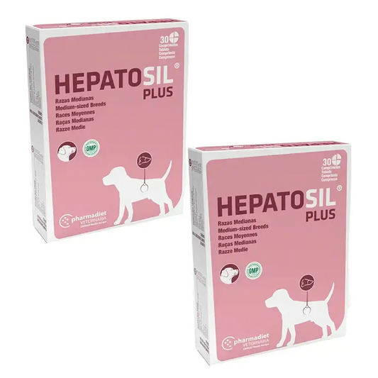 Pharmadiet Hepatosil Plus Medium Breed, Pack 2 x 30 Comprimés