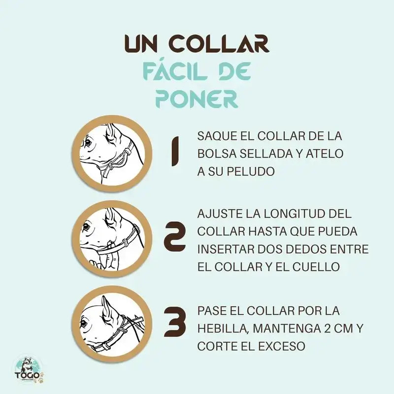 Pack Togo Collier répulsif antiparasitaire pour chiens de toutes tailles