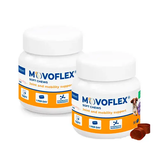 Movoflex Chondroprotecteur Chiens Moyens 15-35kg, Pack 2 x 30 Comprimés