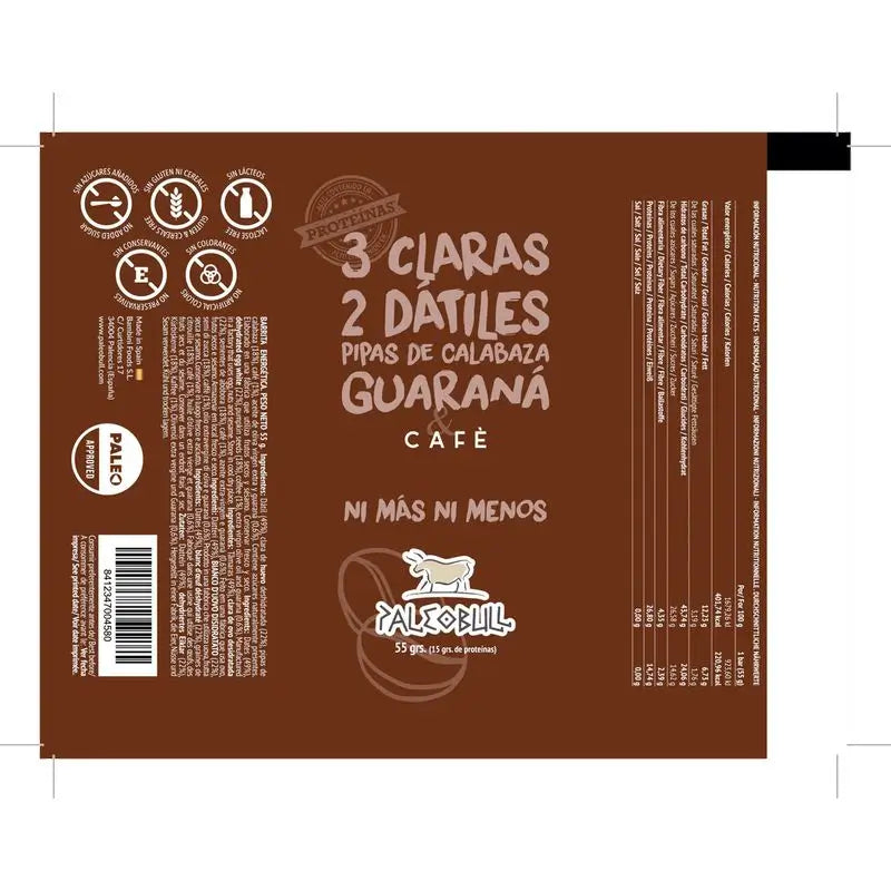Paleobull Coffee-Guarana Sticks Boîte de 15 unités.