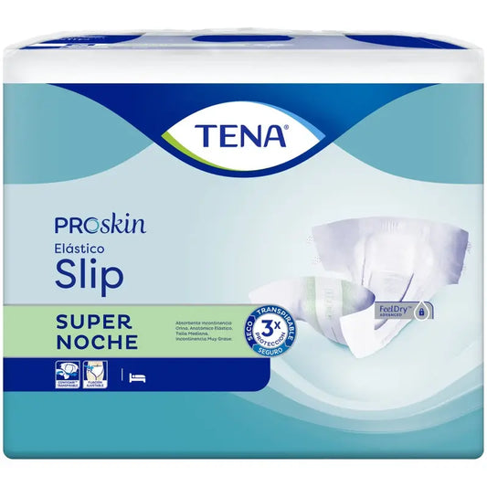 Tena Diaper Proskin Couche Slip Elastique Medium Super Night , 80 unités