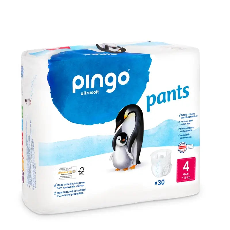 Pingo Nappy Nappy Wipes Taille 4 (7-18 kg), 30 pcs.