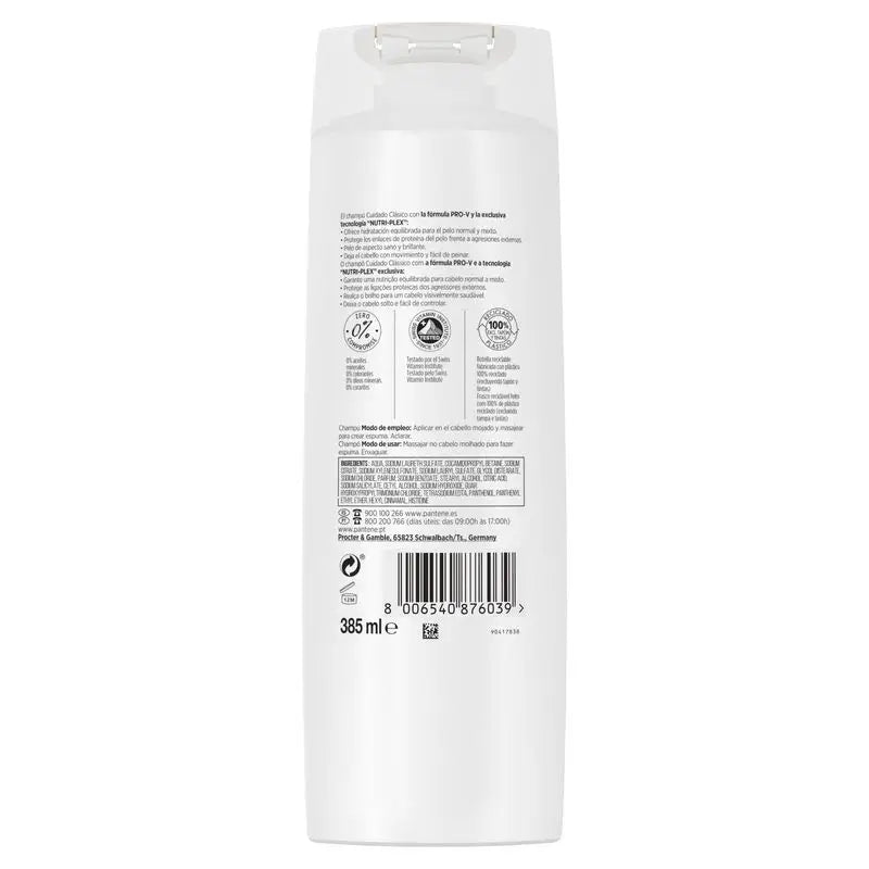 Pantene Nutri Plex Classic Shampooing 385Ml