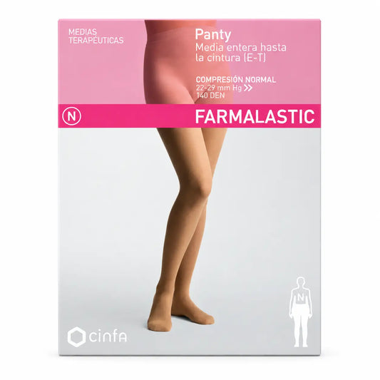 Collant de compression Farmalastic Normal Compression Beige, Taille Queen Plus