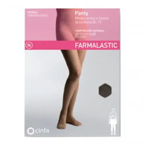 Farmalastic Full Tights Normal Compression Black Medium T - Medium