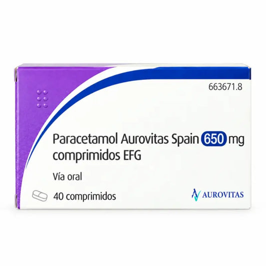 Paracétamol Aurovitas 650 mg, 40 comprimés