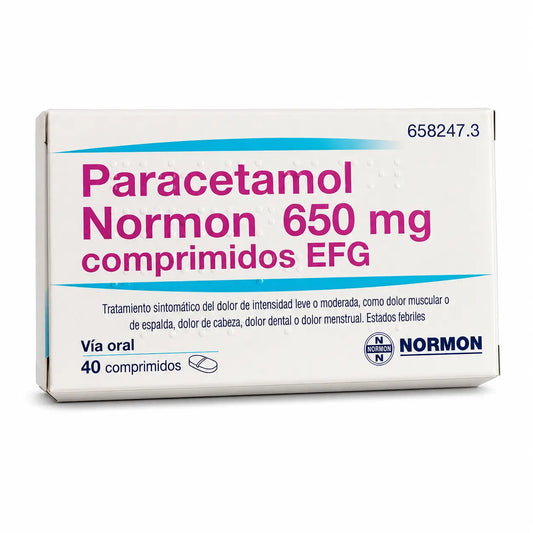 Paracetamol Normon Efg 650 mg 40 comprimés