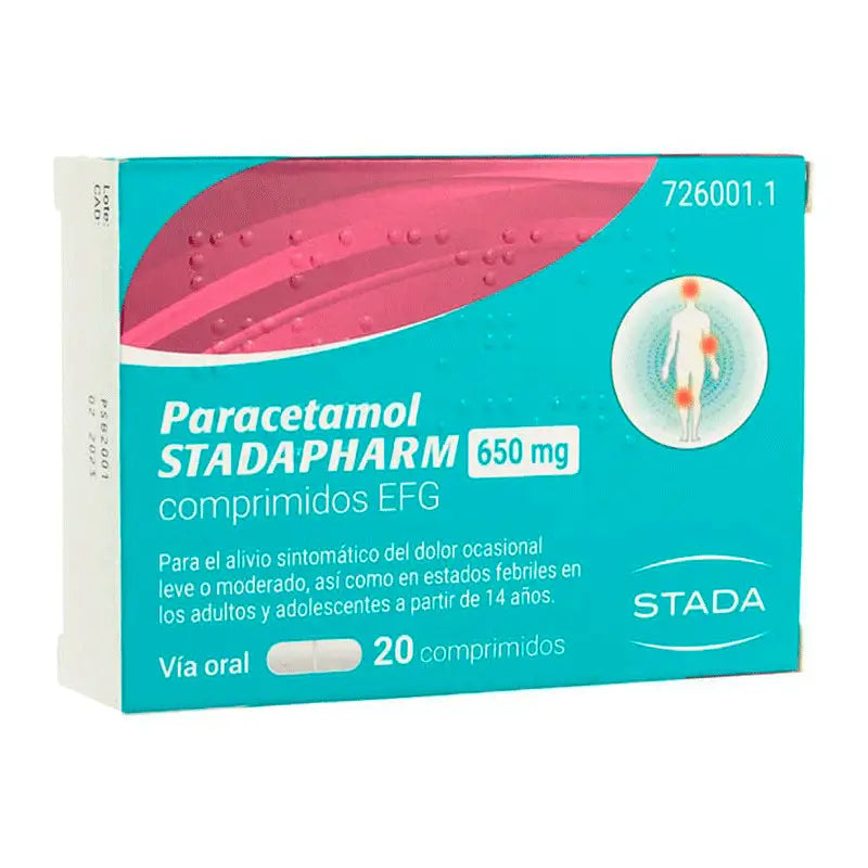 Paracetamol Stadapharm 650 mg tablets Efg, 20 tablets