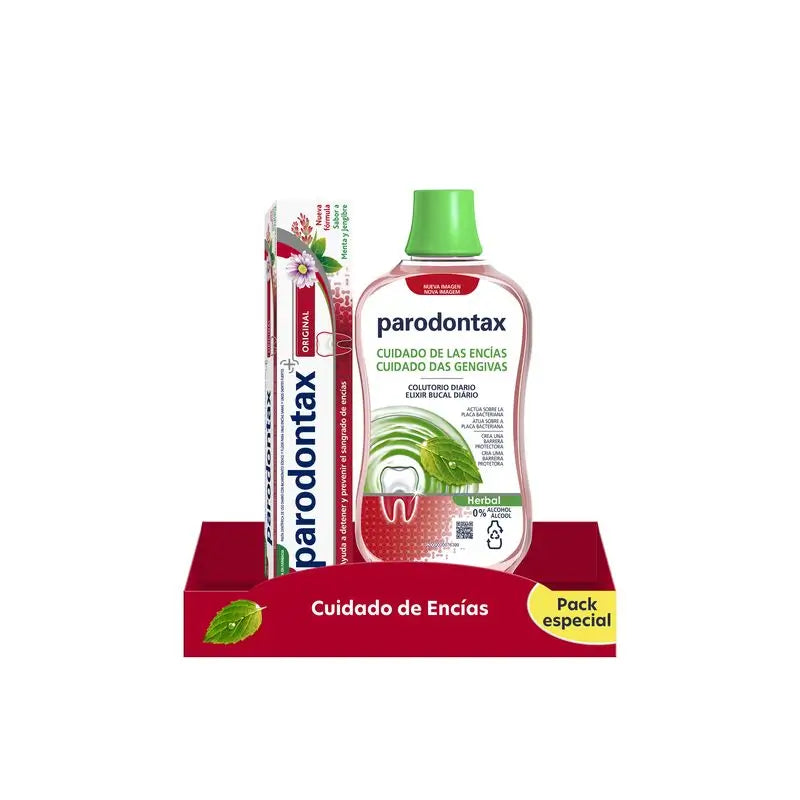 Parodontax Herbal Gum Care Pack (dentifrice + bain de bouche)