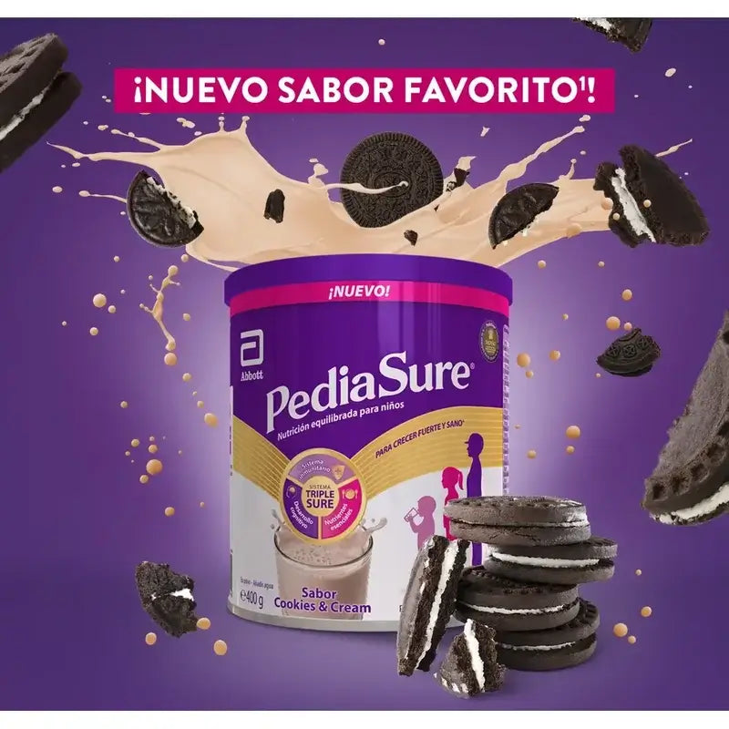 Pediasure Cookies & Cream + Drink Chocolate Kids, 850 gr + 4 Bouteilles Vanilla x 220 ml