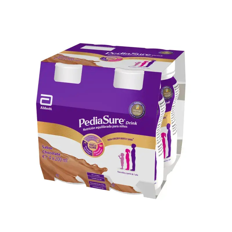 Pediasure Drink Chocolate Children, 4 bouteilles x 220 ml
