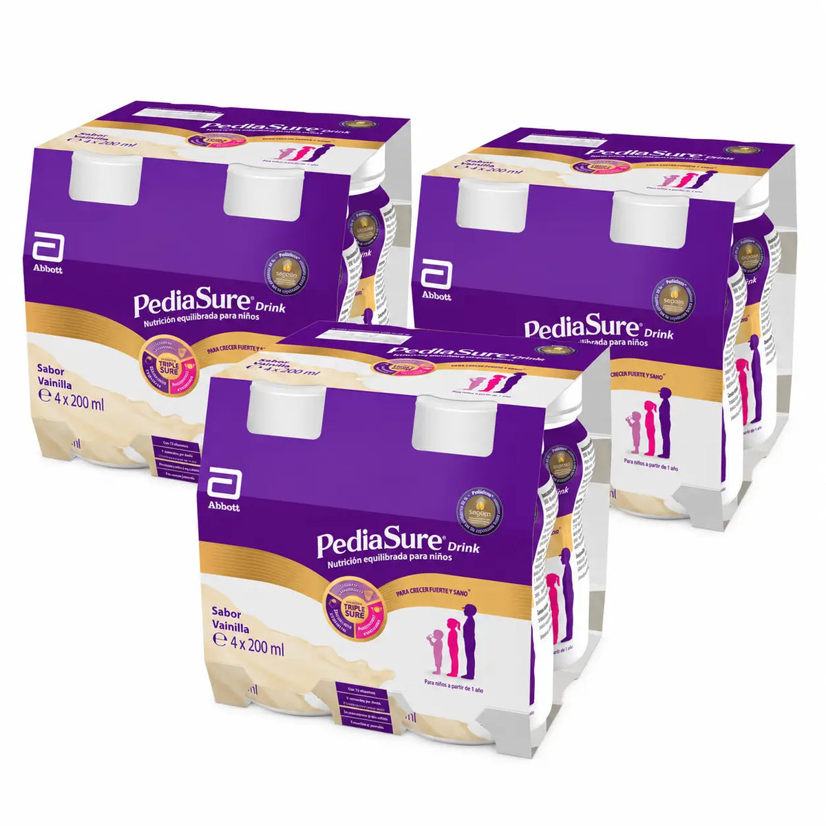 Pediasure Drink Vanilla Children, 4 bouteilles x 220 ml Pack 3