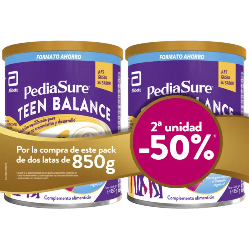 Pack Pediasure Teen Balance à la vanille 2 x 850 g