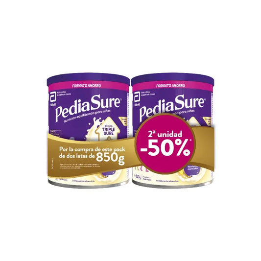 Pack Pediasure à la vanille 850 g + 850 g, 2 080 grammes