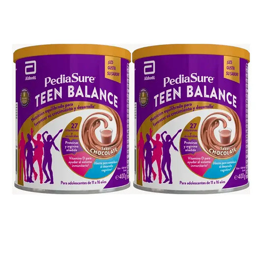 Pediasure Teen Balance Chocolate Powder Teenage Food Supplement, Pack 2 x 400 g