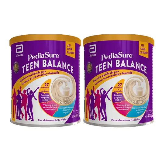 Pediasure Teen Balance Vanille Adolescents, 2x400 grammes