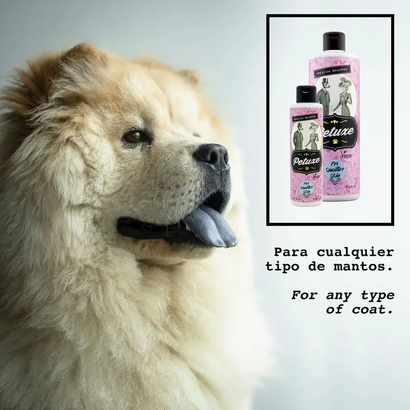 Shampooing hypoallergénique Petuxe (peau sensible). Zéro% : Sel, Sulfates, Silicones,... 5000 Ml