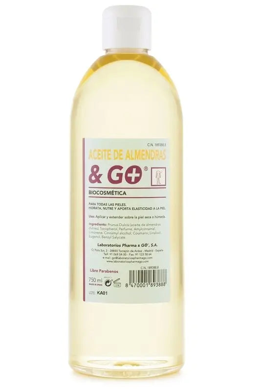 Pharma & Go Huile d'Amande Douce 750Ml.