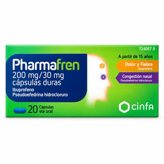 Pharmafren 200 mg/30 mg - 20 gélules