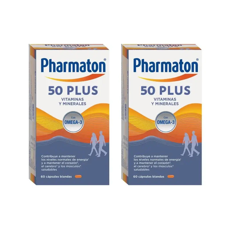 Pharmaton 50 Plus, 2X60 Capsules