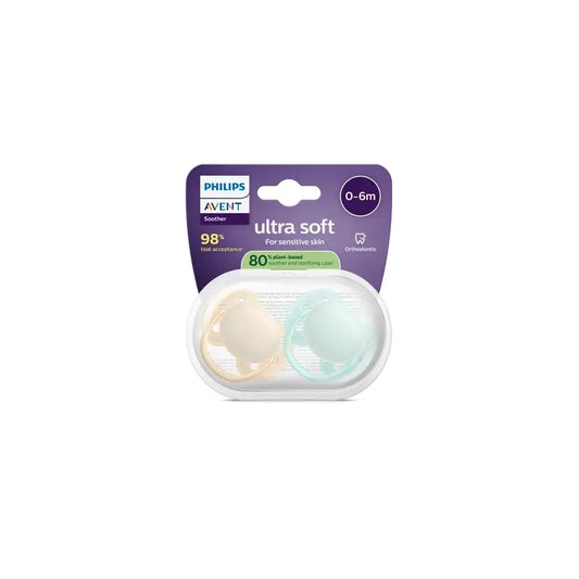 Philips Avent 2 tétines ultra douces 0-6m neutres