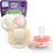 Philips Avent 2 sucettes ultra douces 0-6m bébé fille