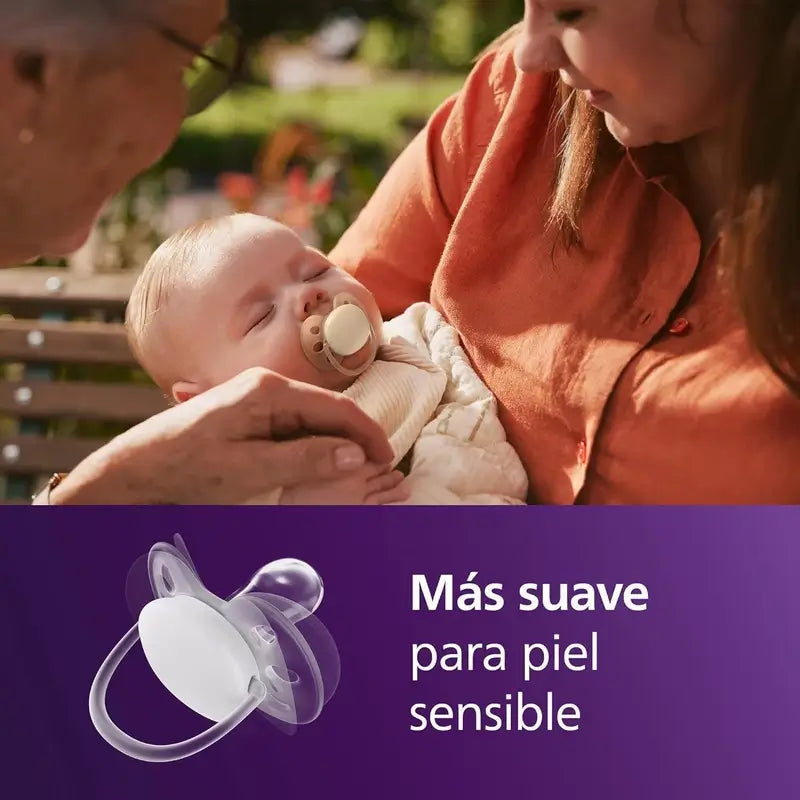 Philips Avent 2 sucettes ultra douces 0-6m bébé fille
